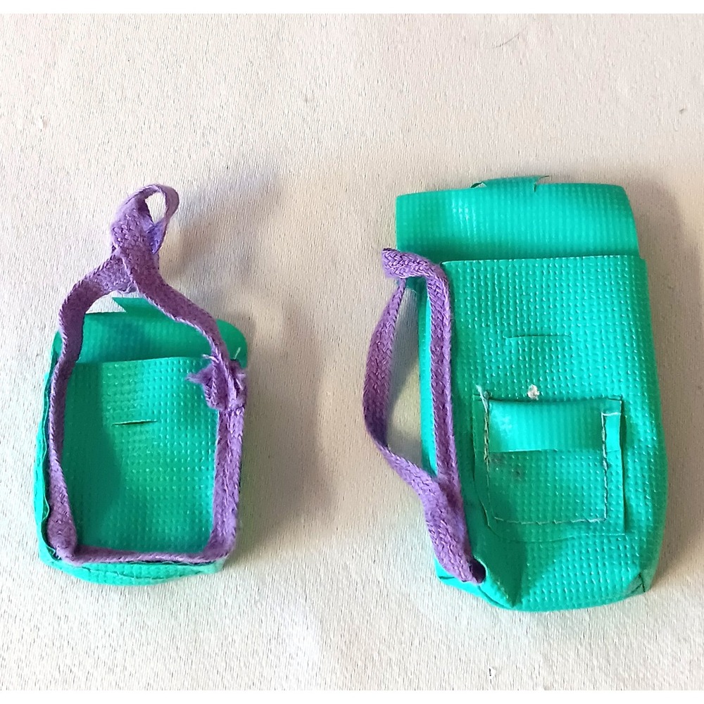 VTG Barbie‎ Sun Lovin Malibu 1978 Beach Bags Totes Aqua Teal Purple 70s Toys Lot